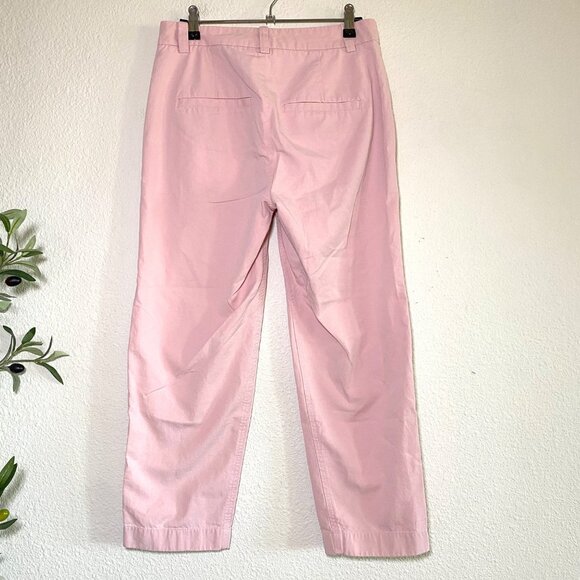 Vince Washed Cotton Low Rise Straight Leg Ankle Cropped Chino Pants Rose Pink - Picture 6 of 9